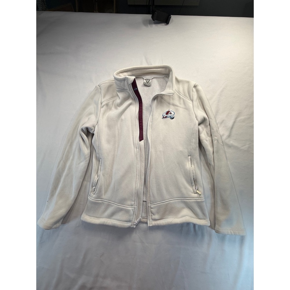 Levelwear Colorado Avalanche NHL Women Medium Cream Fleece Full Zip Jacket NHL